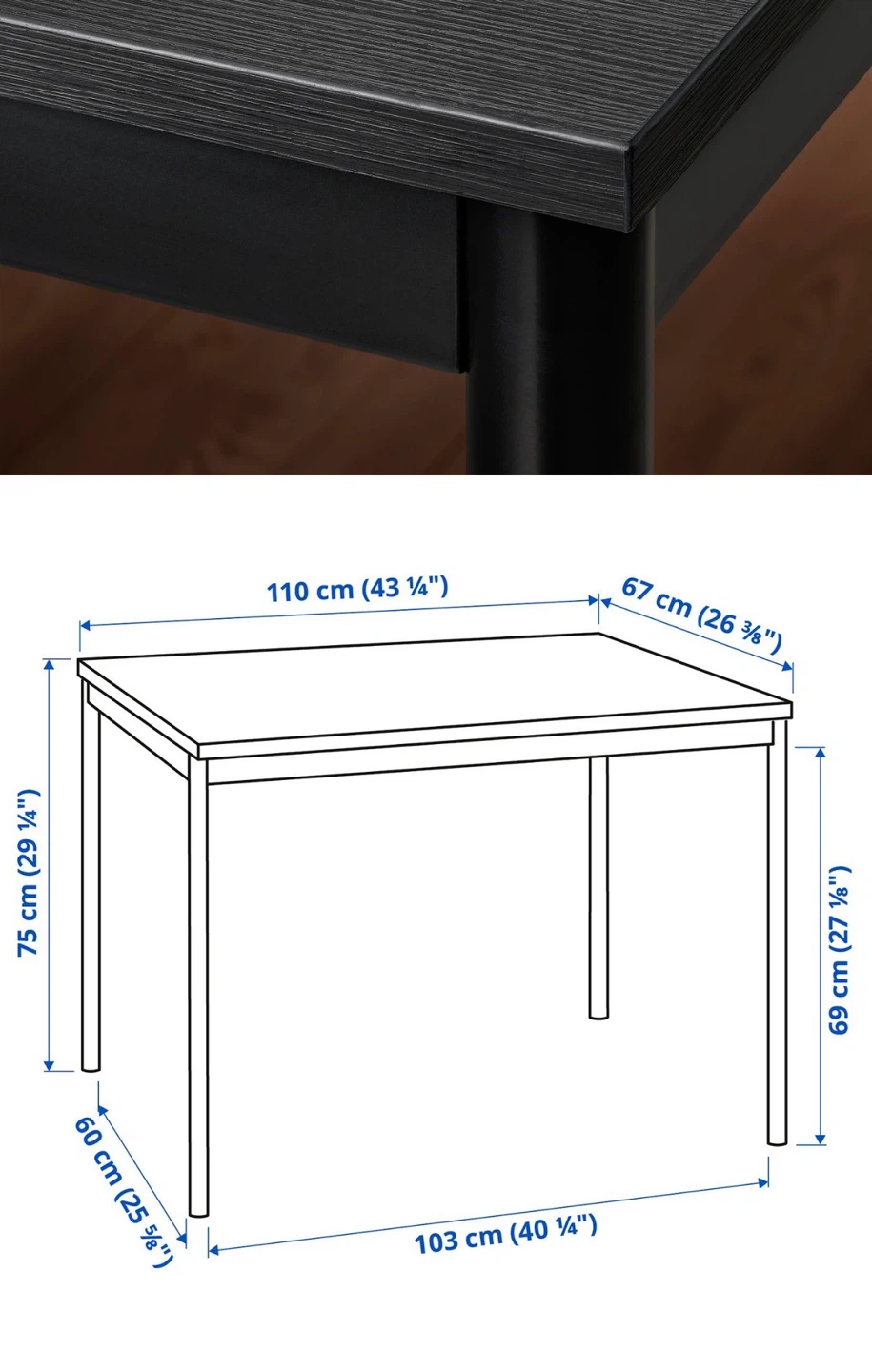 IKEA Dining table black - photo 3