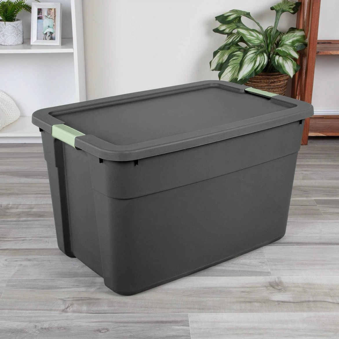 NEW 34 Gallon Large Latching Tote Stackable Tote Bin Storage