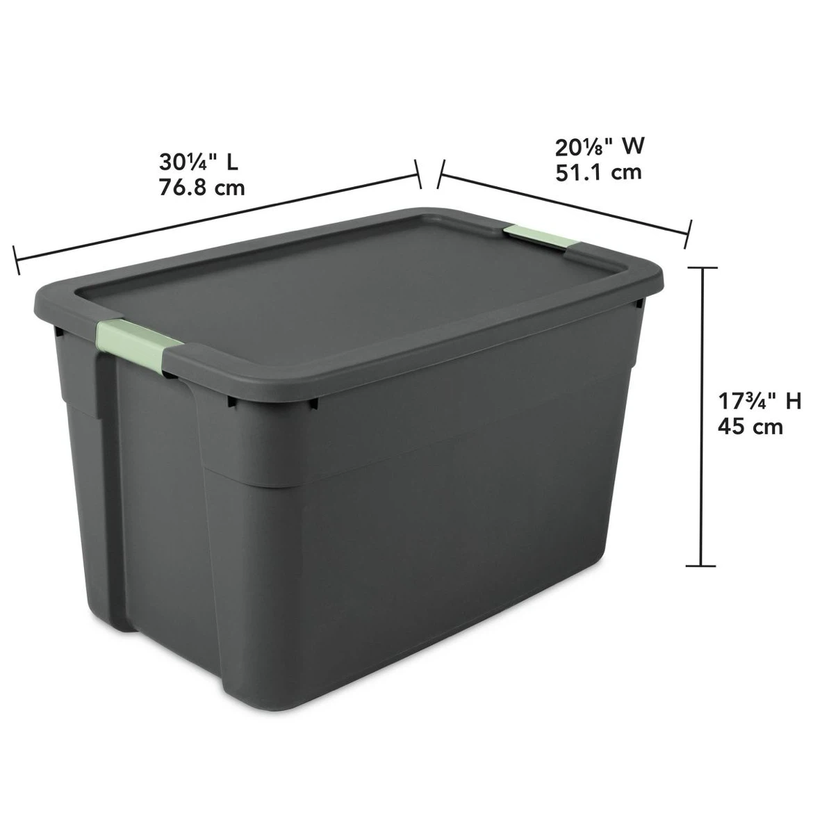 NEW 34 Gallon Large Latching Tote Stackable Tote Bin Storage - photo 2