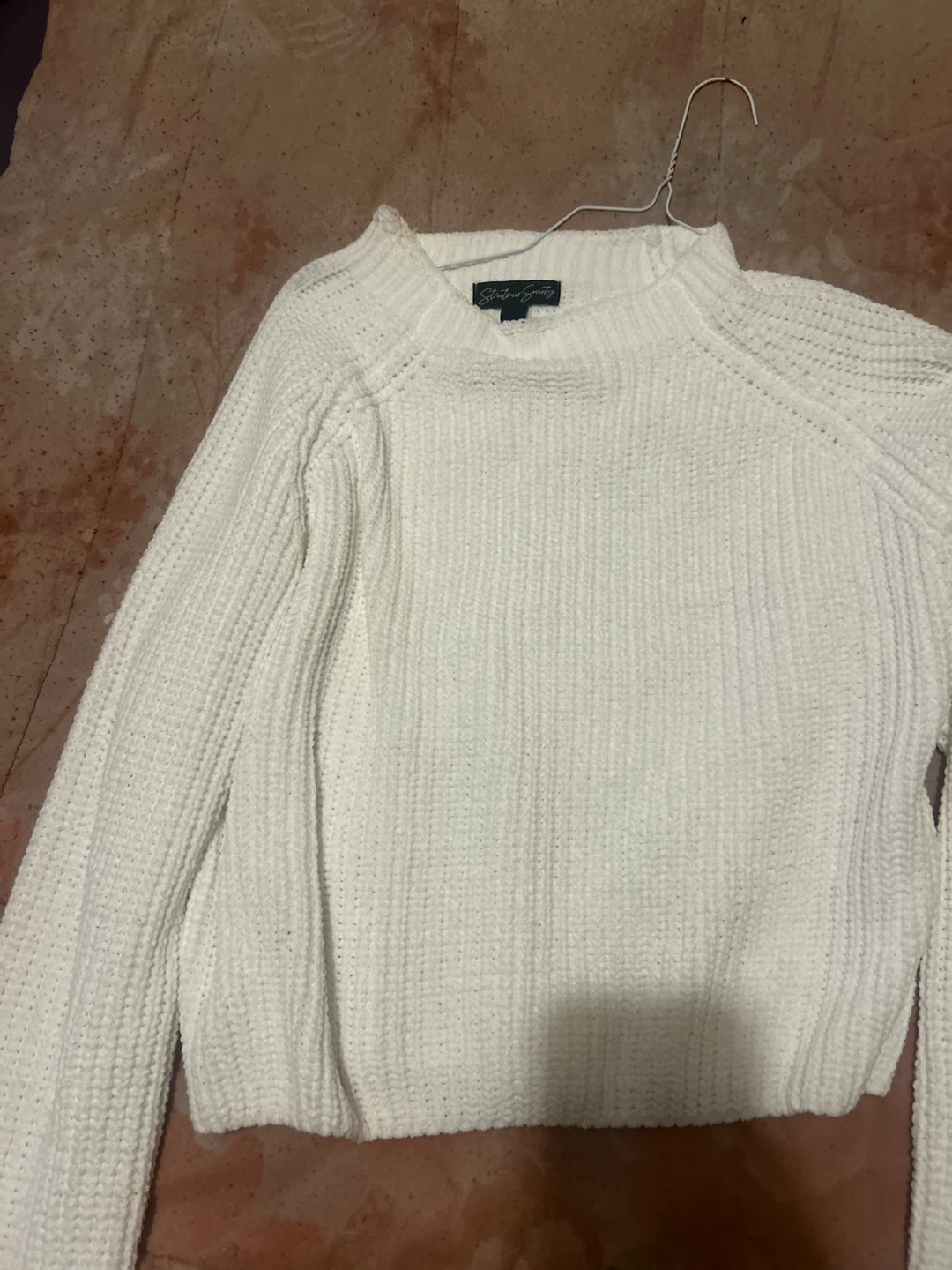 White Knit Sweater Size M