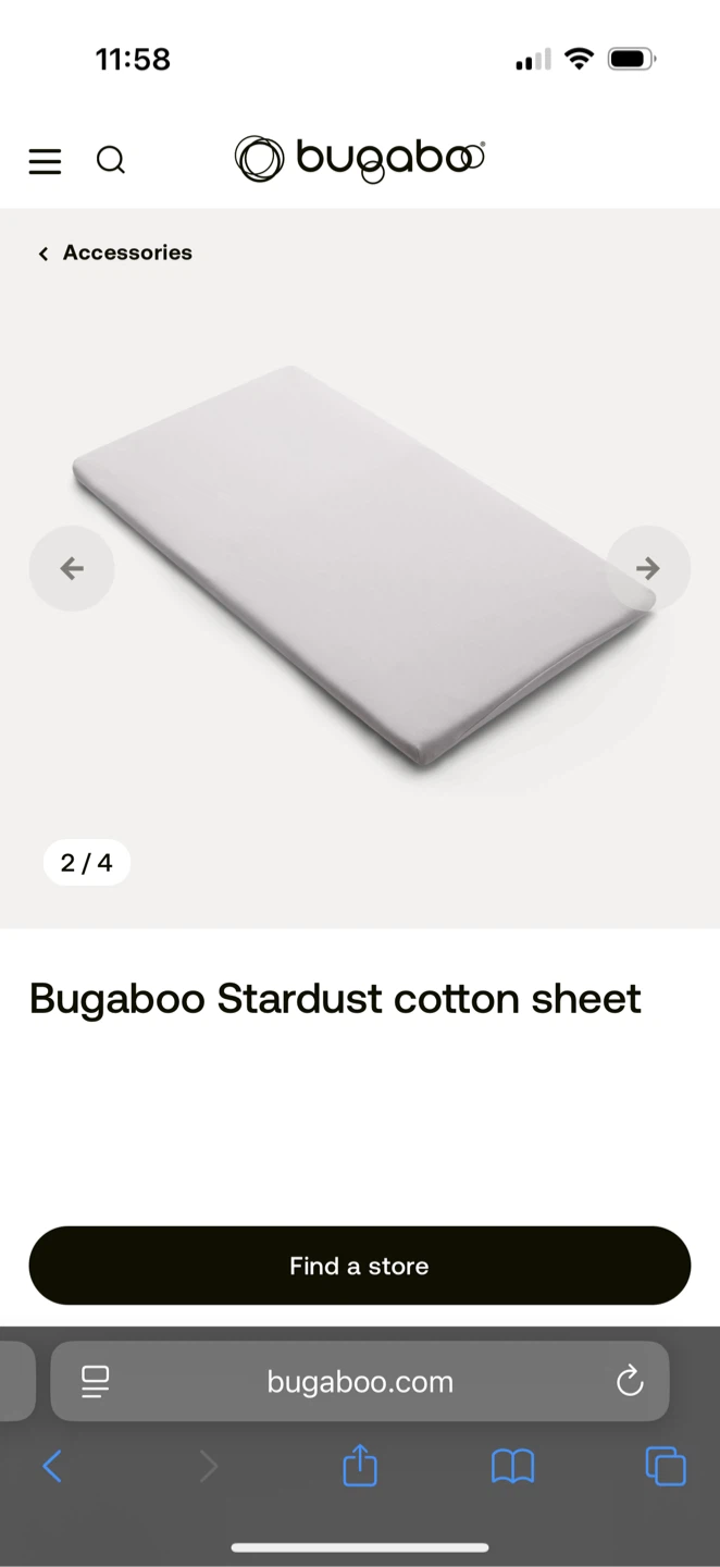 Bugaboo Stardust cotton sheet