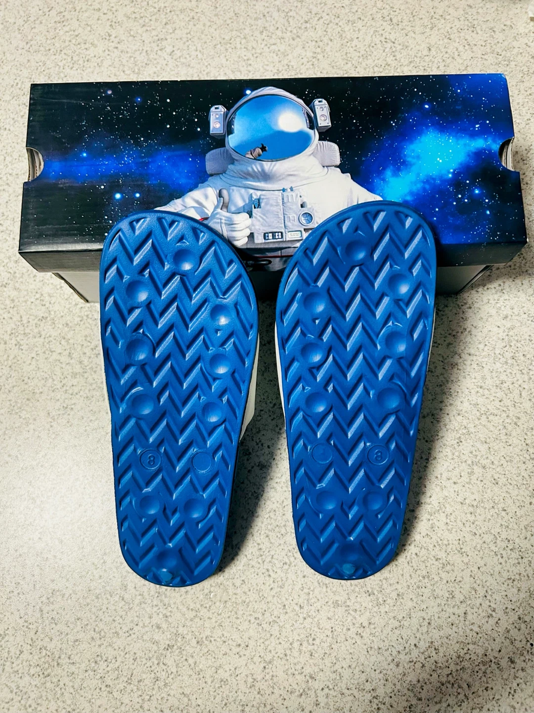 NASA Slides Sandals - Blue and White - photo 2