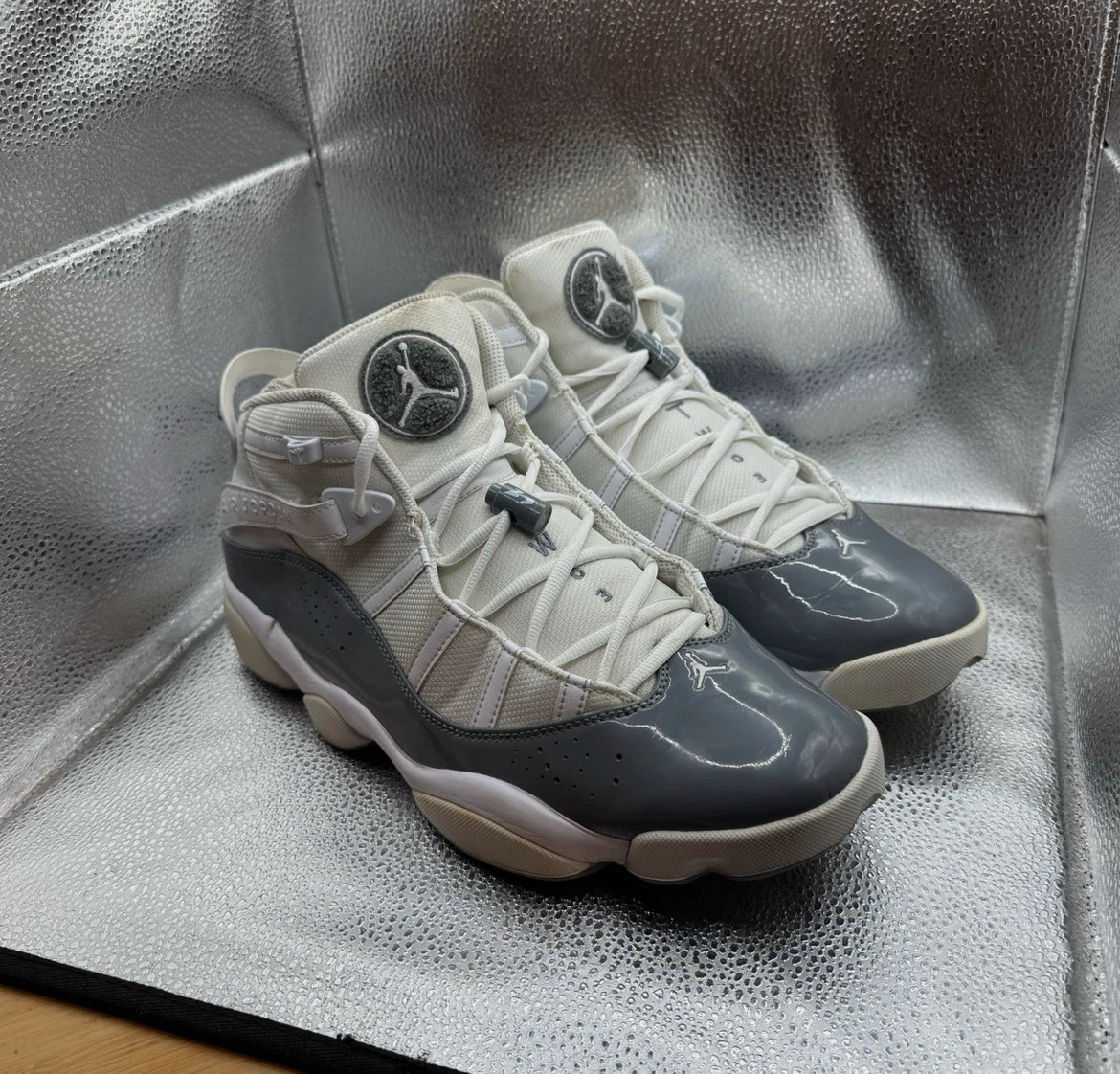 Jordan 6 Rings White Grey Sneakers - photo 2