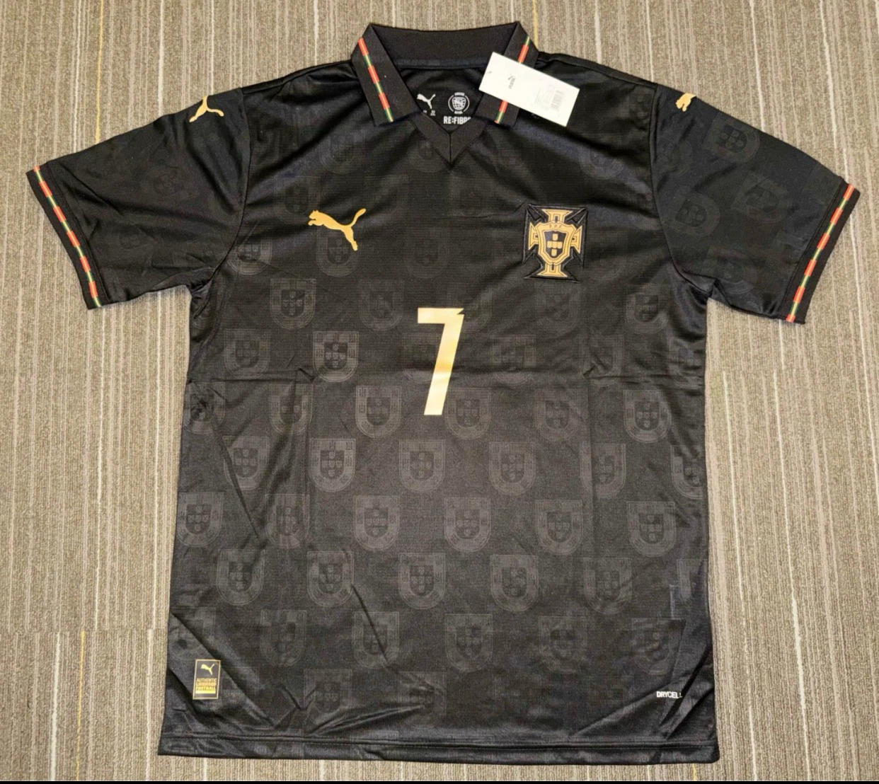 Puma Portugal Ronaldo Jersey #7 Black Size Large
