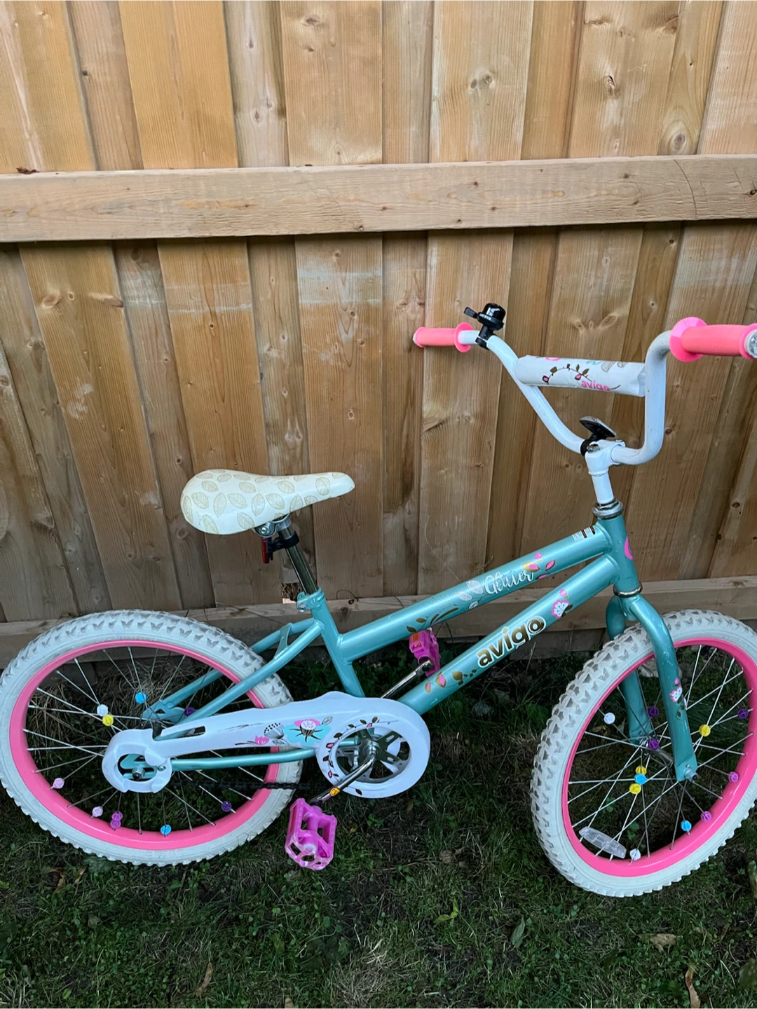 Avigo Teal Pink White Glitter Bicycle - photo 2