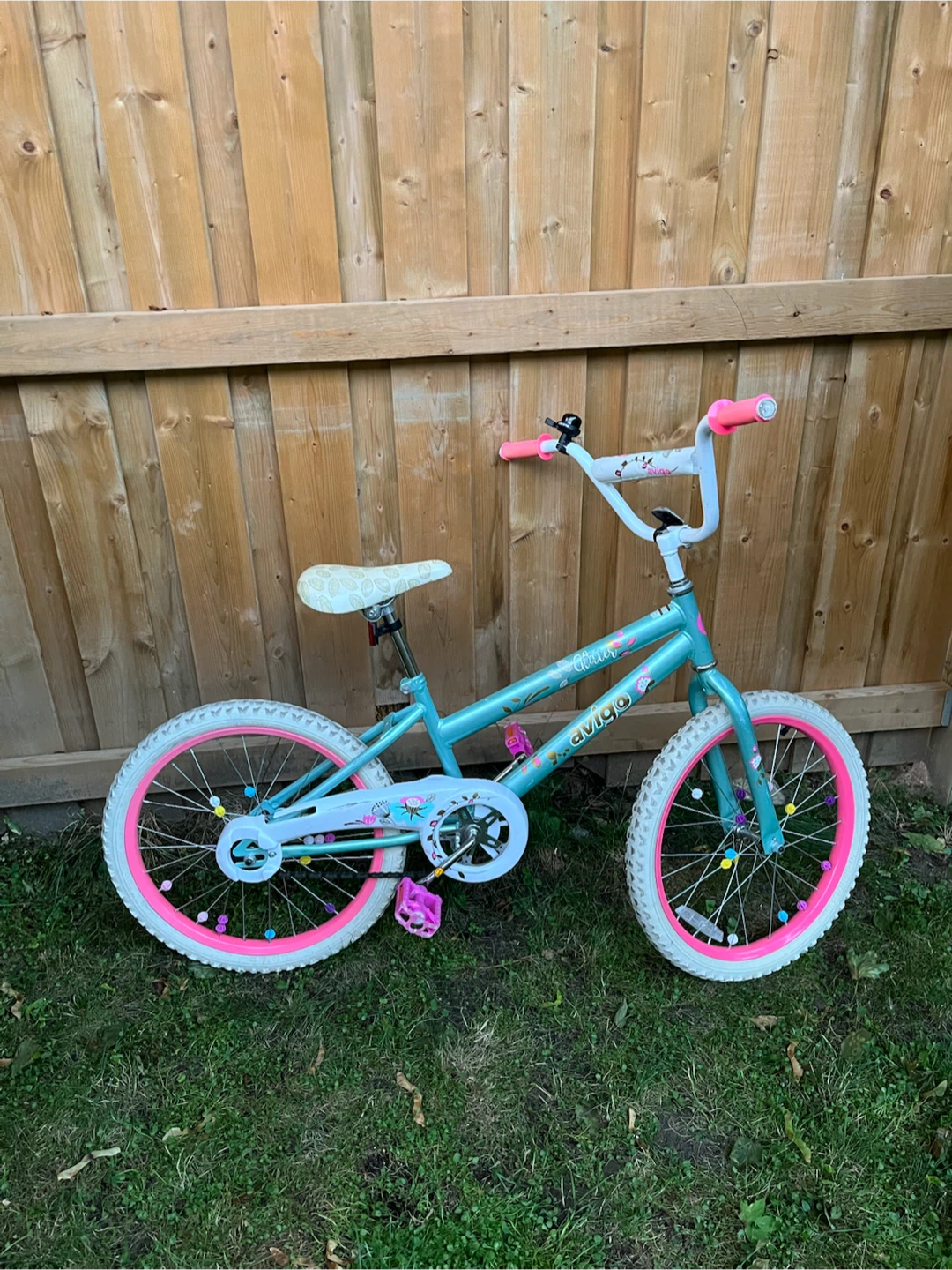 Avigo Teal Pink White Glitter Bicycle - photo 4
