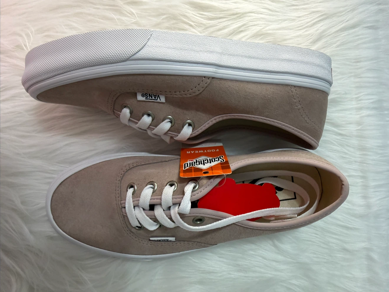 Vans Suede Lace-Up Platform Sneakers in Dusty Pink and White - photo 2