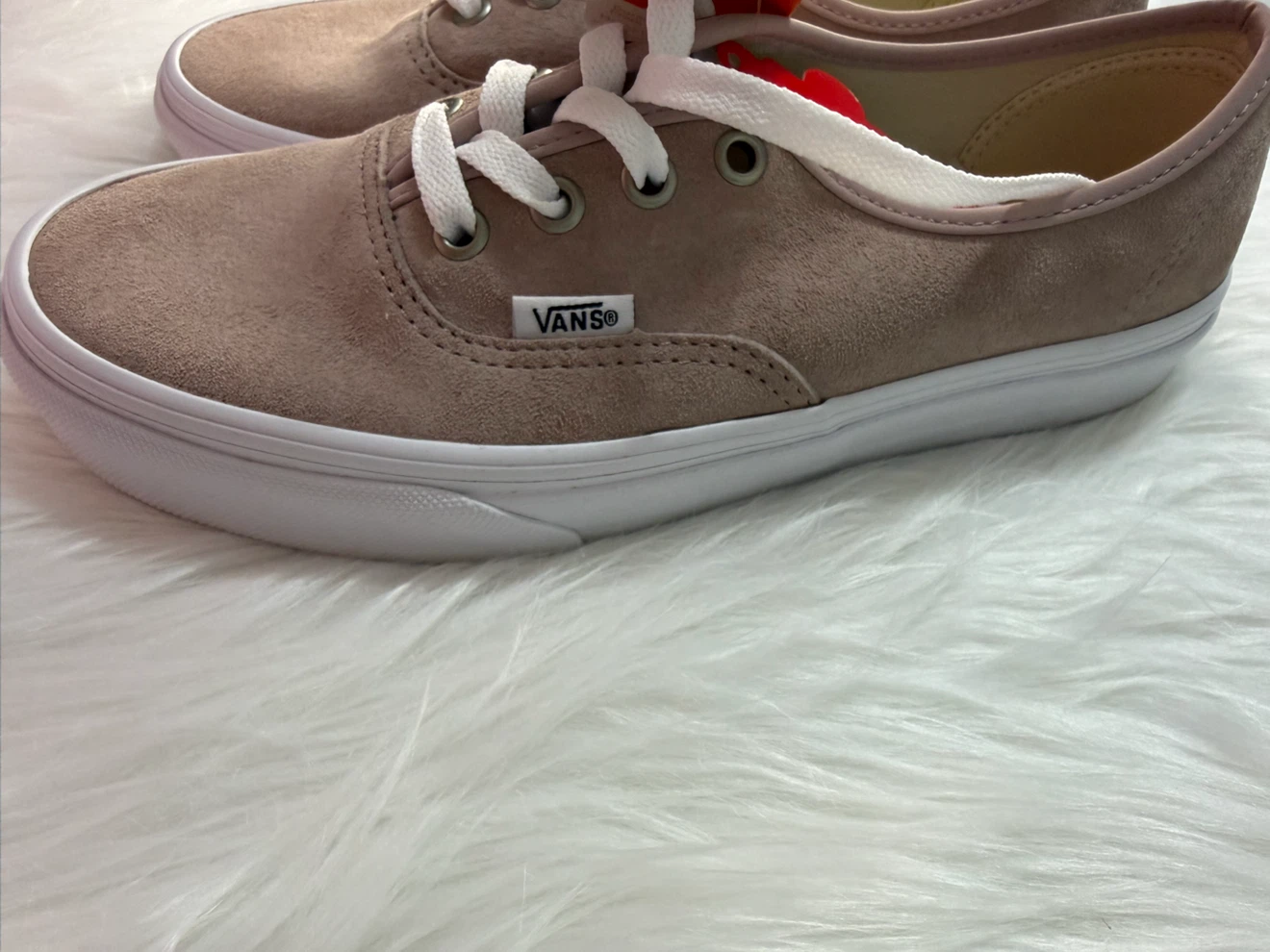 Vans Suede Lace-Up Platform Sneakers in Dusty Pink and White - photo 3