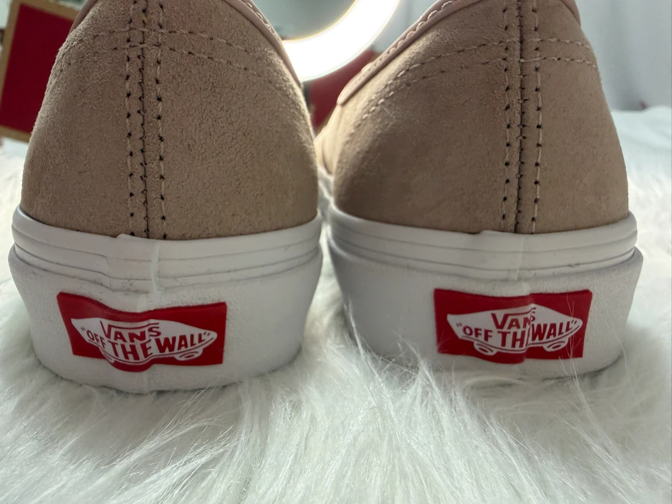 Vans Suede Lace-Up Platform Sneakers in Dusty Pink and White - photo 5