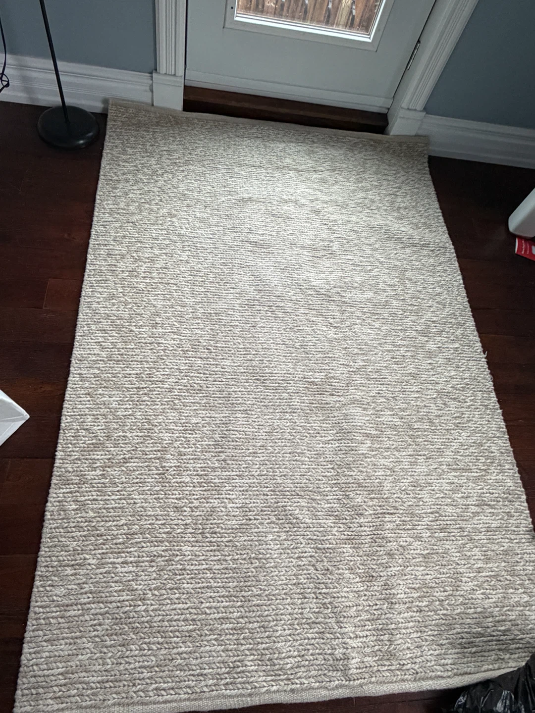 Beige Textured Area Rug - photo 2