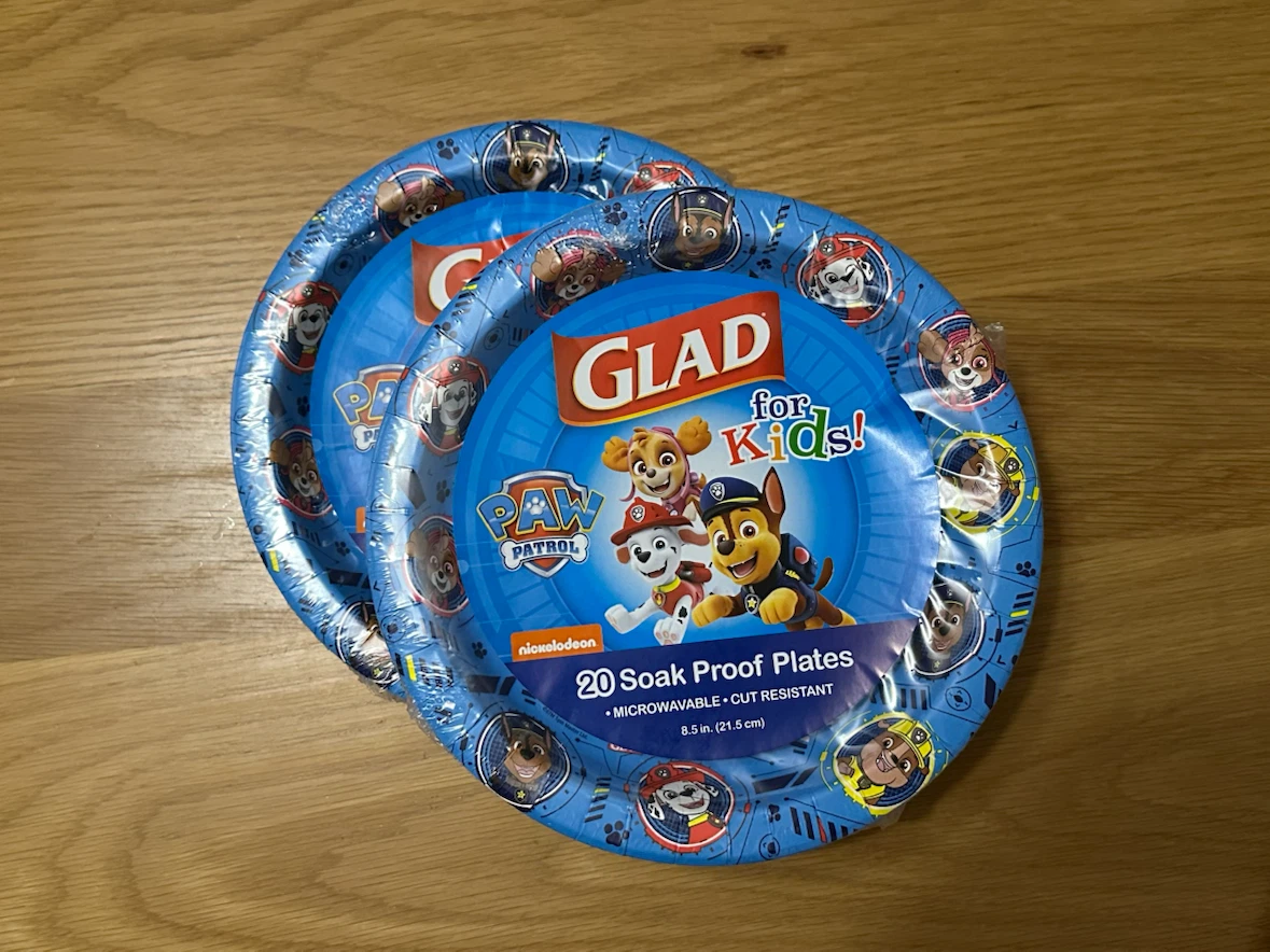 Glad Paw Patrol Soak Proof Plates - 20 Count