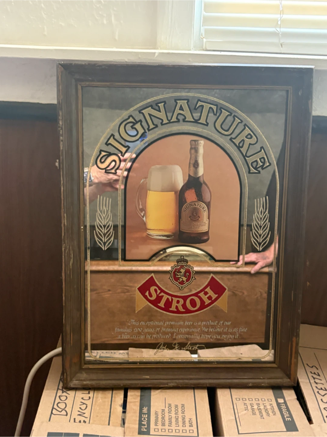 Stroh's Signature Beer Mirror Sign