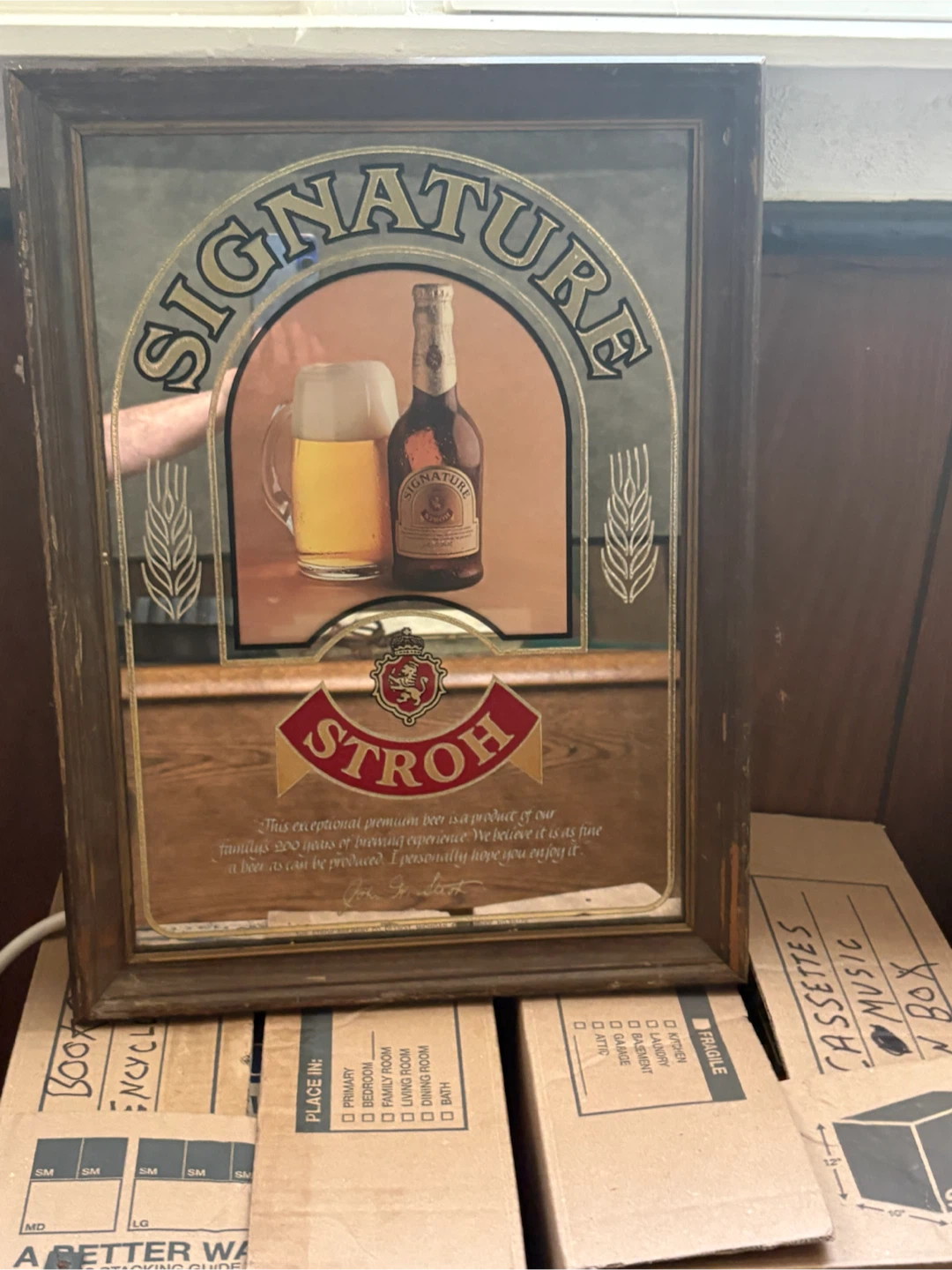 Stroh's Signature Beer Mirror Sign - photo 2