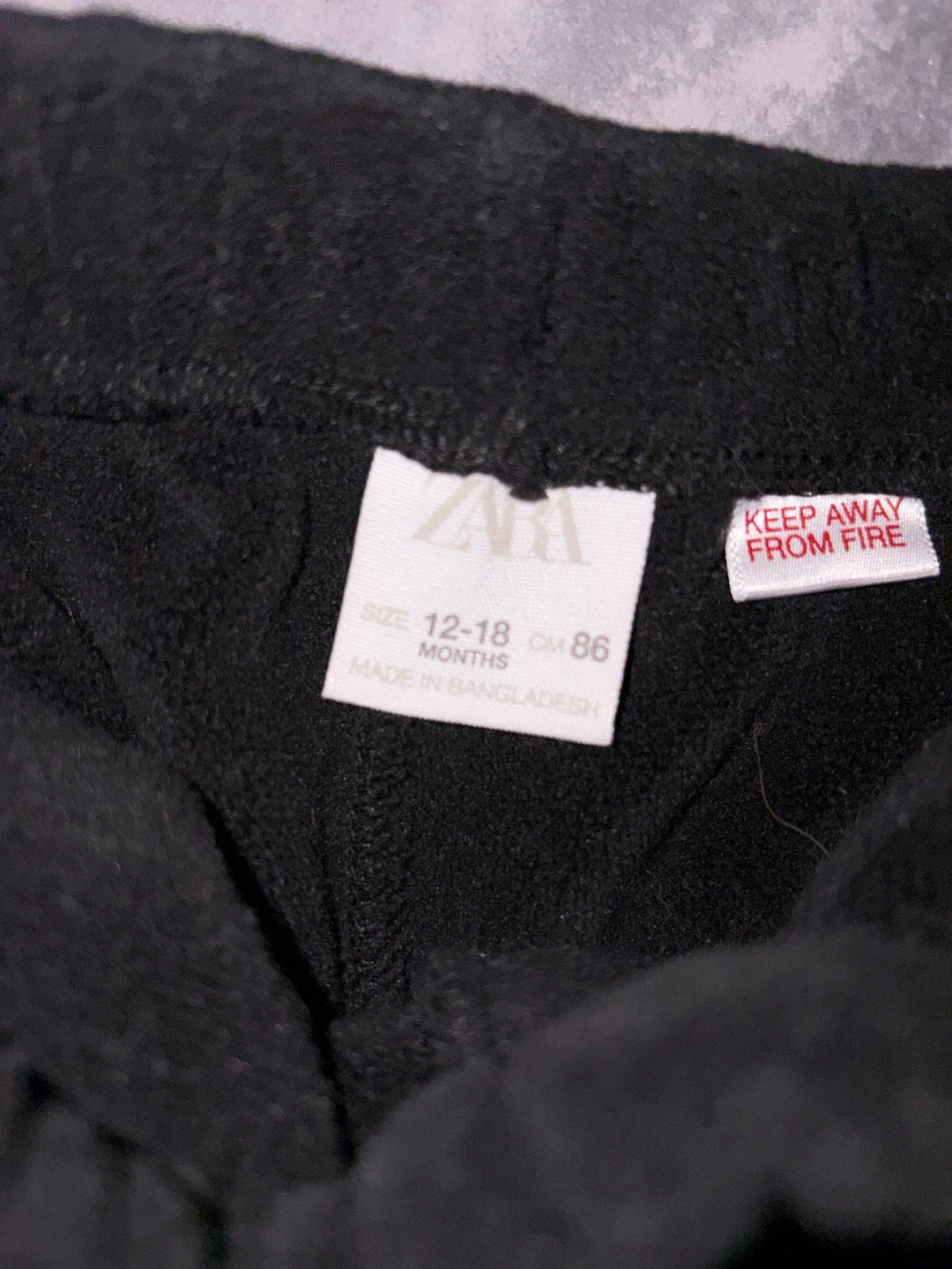 Pantalons Zara pour bébé 12-18 mois noirs - photo 2