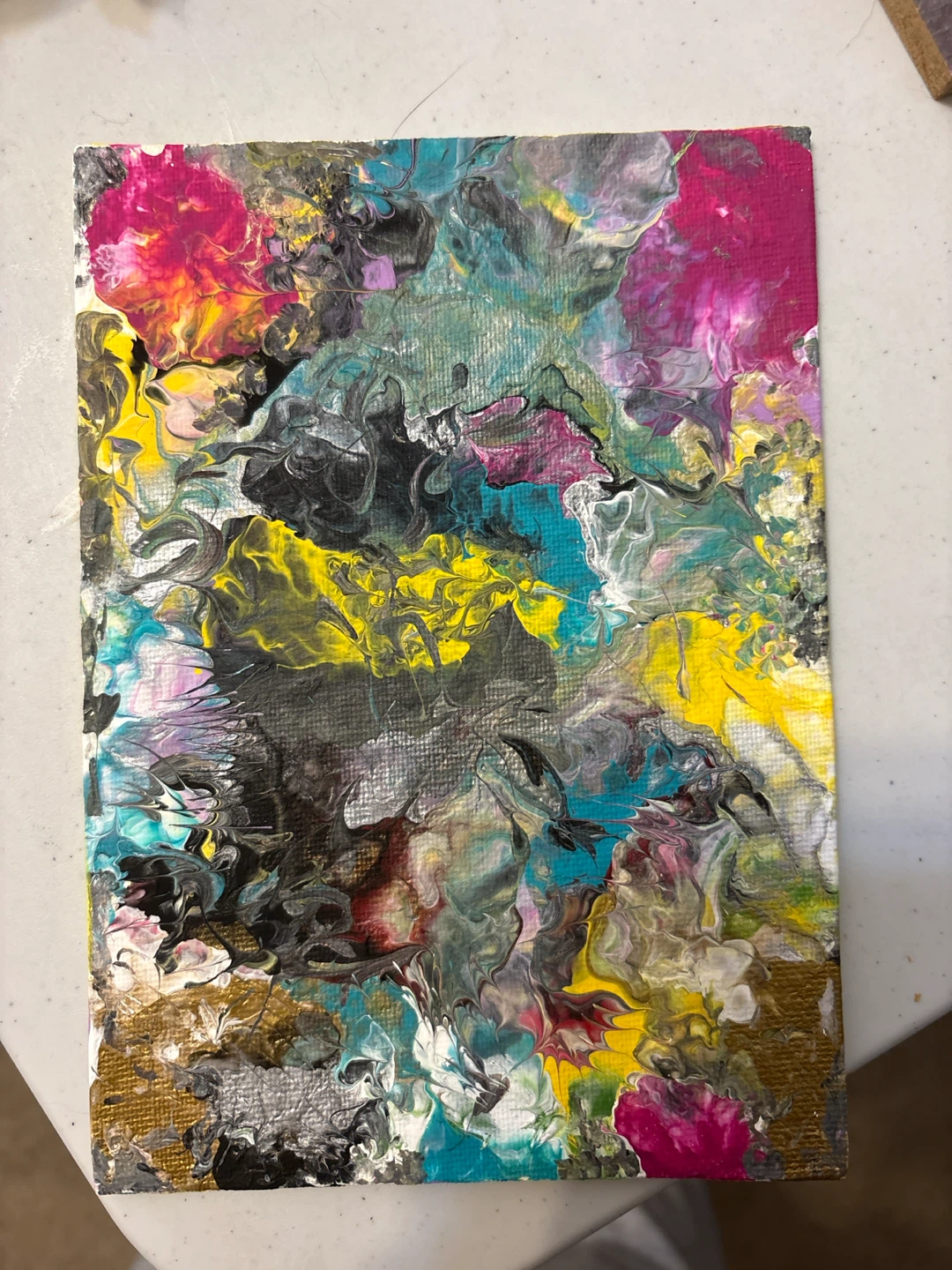 Abstract Pour Painting