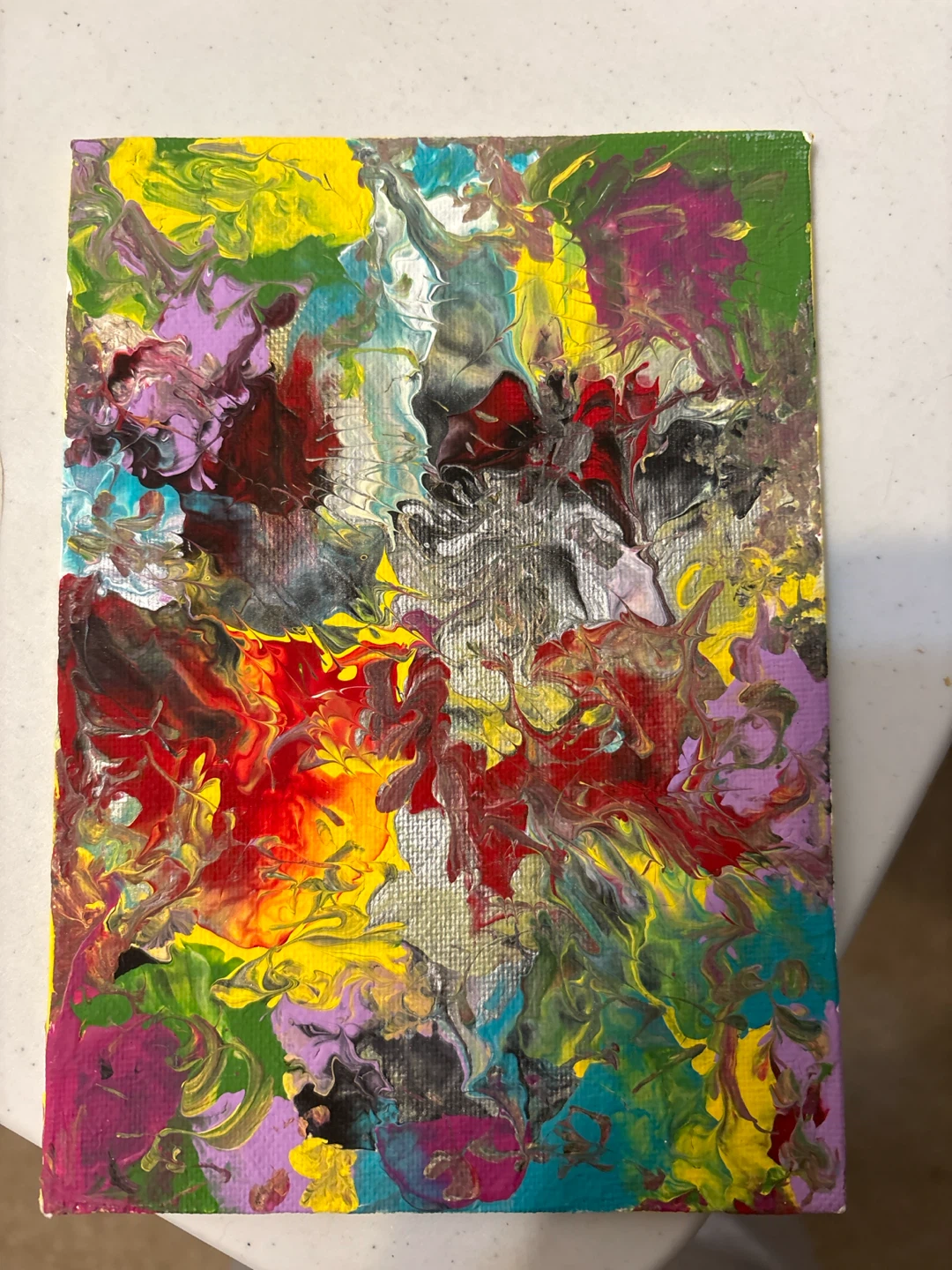 Abstract Acrylic Pour Painting