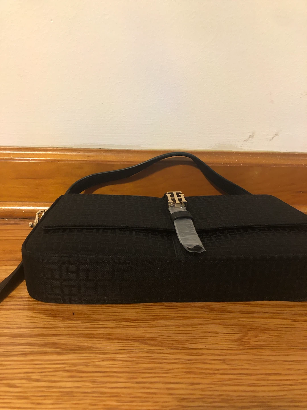 Tommy Hilfiger Black Monogram Flap Crossbody Bag - photo 3