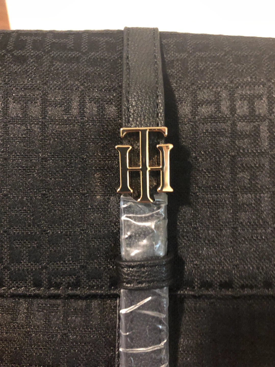 Tommy Hilfiger Black Monogram Flap Crossbody Bag - photo 4