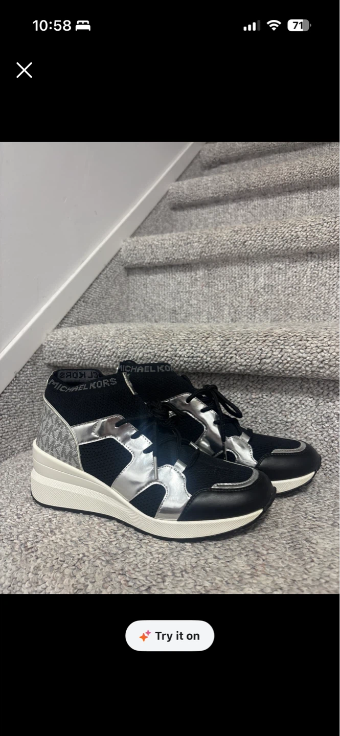 Michael Kors Black & Silver Sneakers