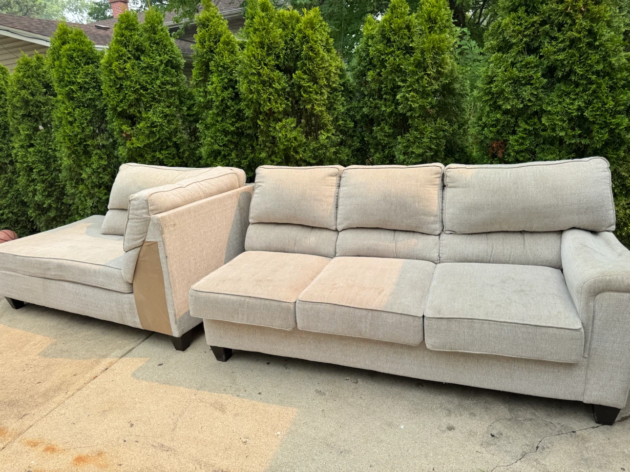 Light Beige Sectional Sofa