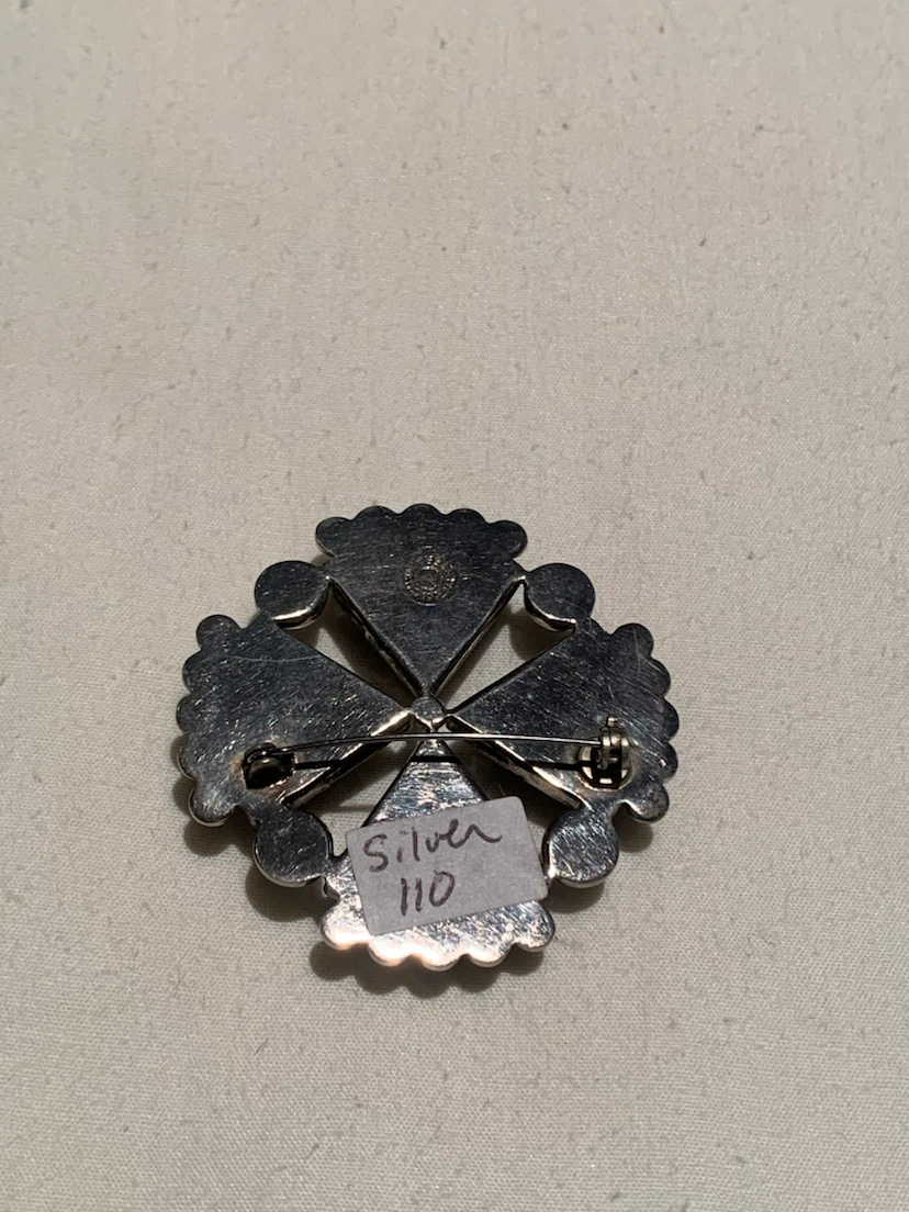Silver and Black Brooch - photo 2