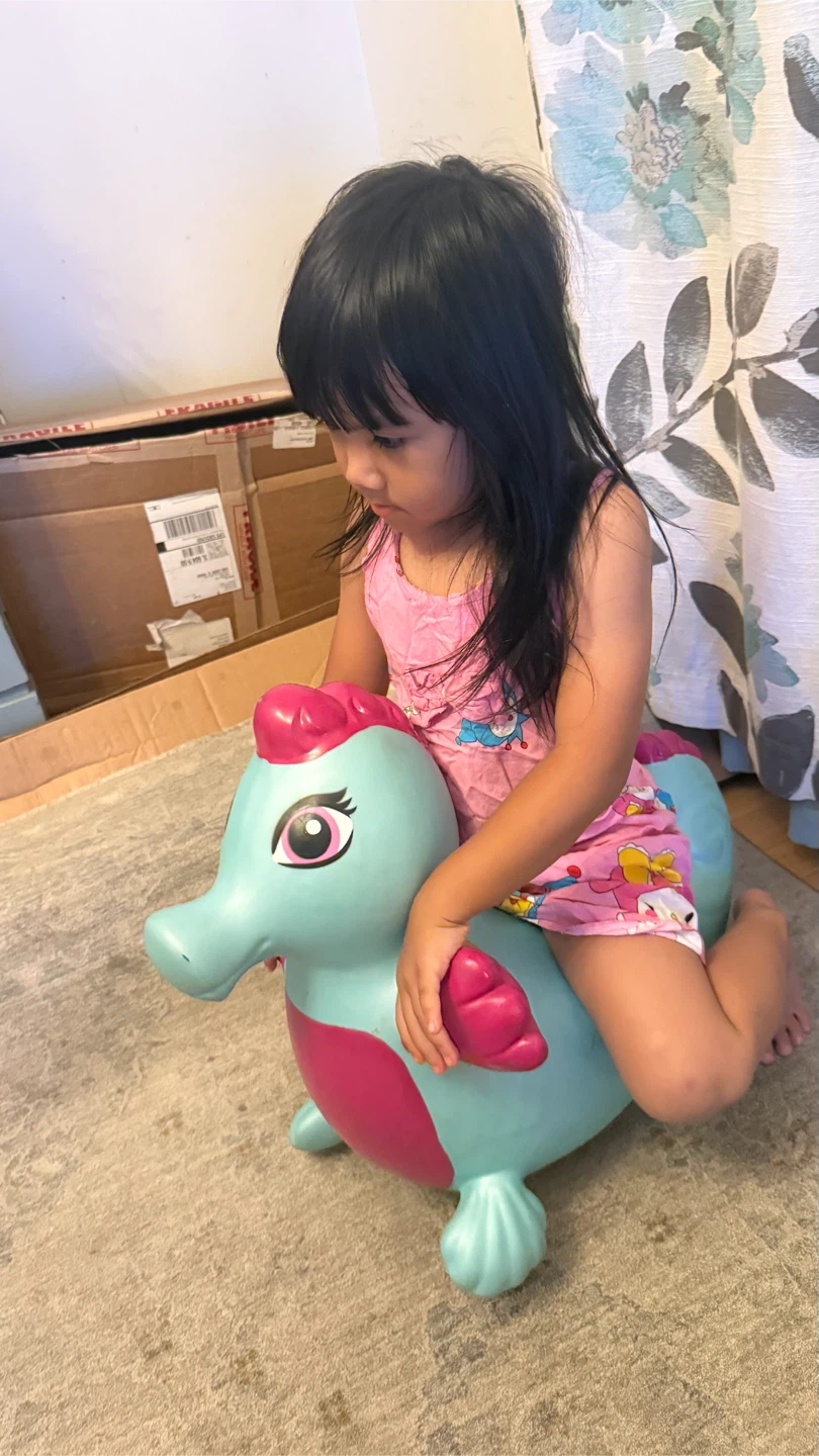 Mint Green and Pink Inflatable Bouncy Toy check more pictures - photo 4