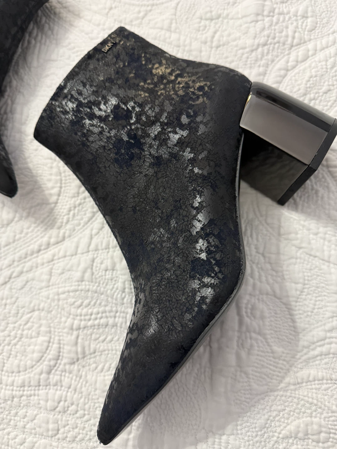 DKNY Black Ankle Boots with Block Heel - photo 2