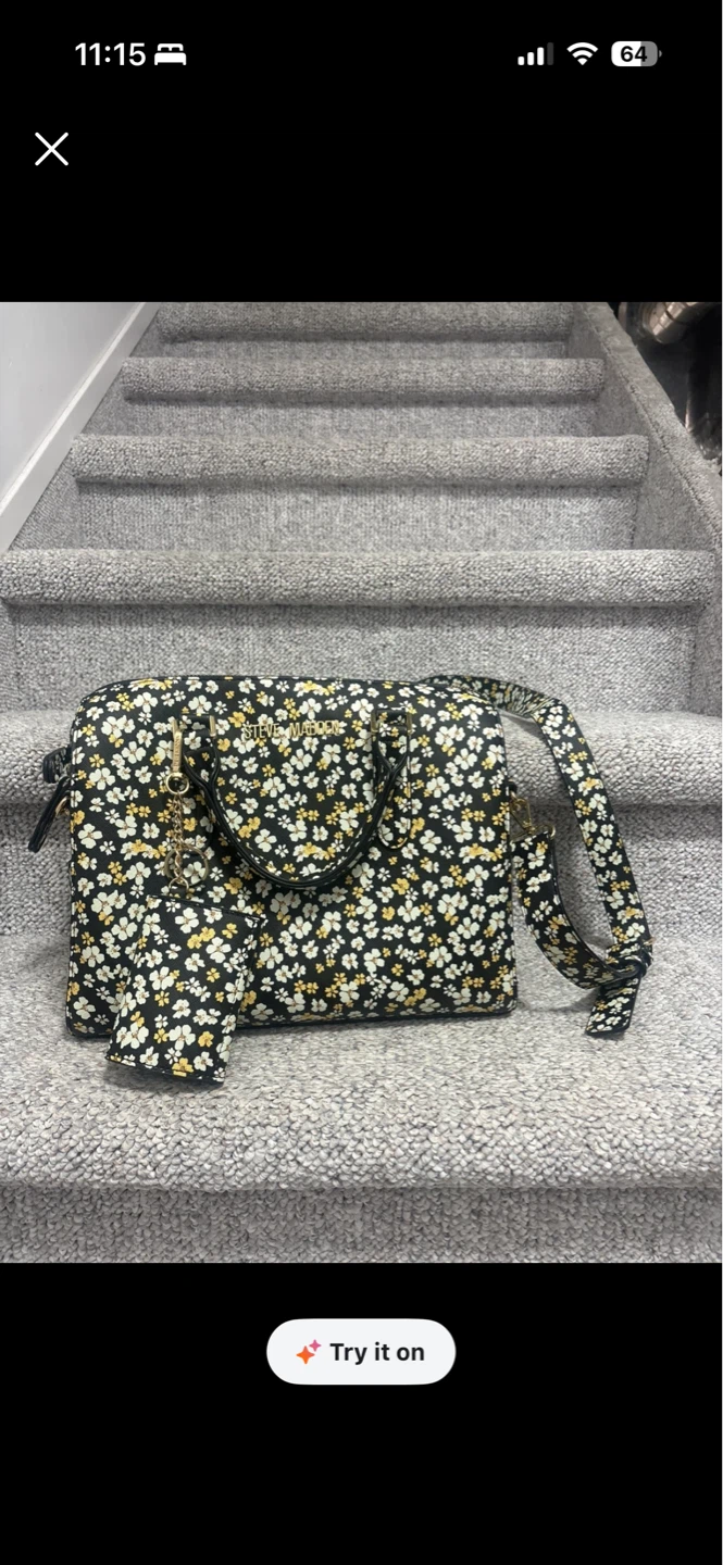Steve Madden Floral Print Top Handle Bag