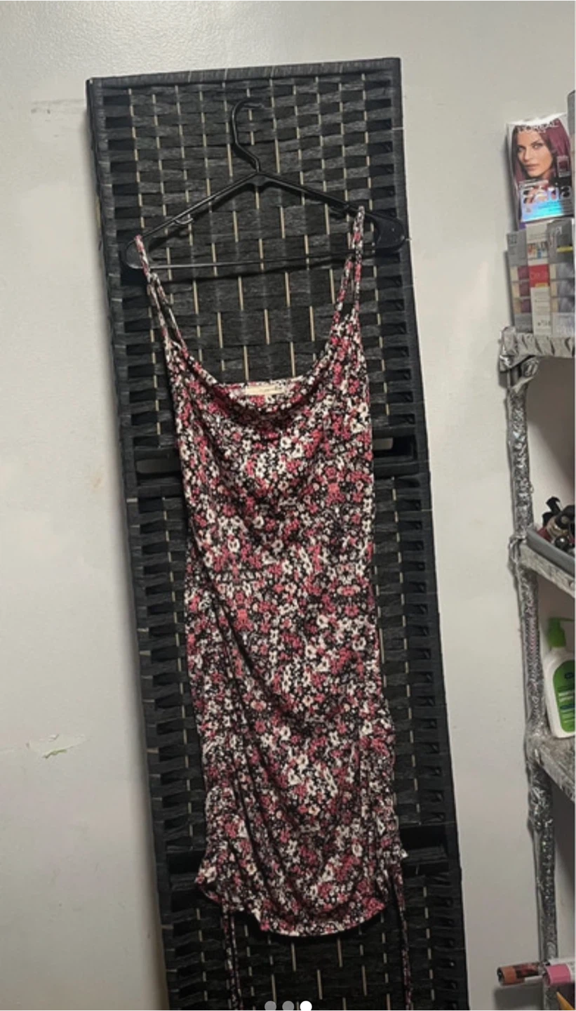 Women's Floral Print Ruched Mini Dress S/M/L - photo 2