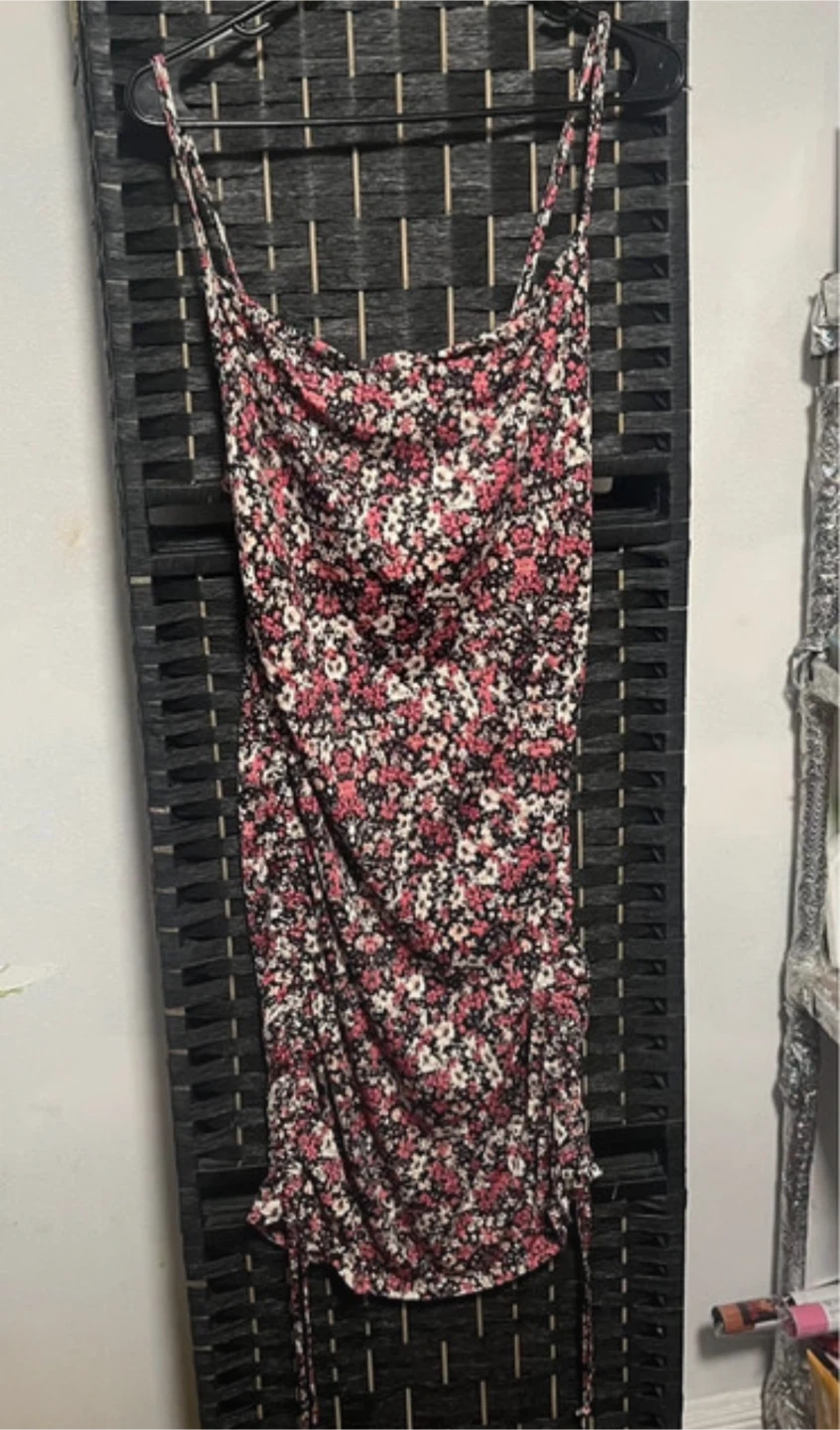 Women's Floral Print Ruched Mini Dress S/M/L - photo 3