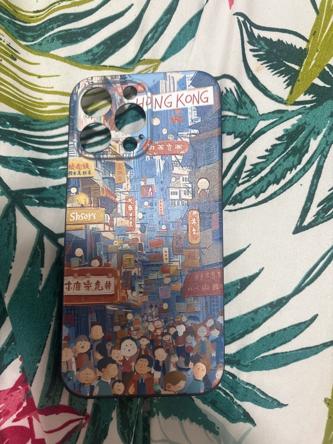 1Phone 15 pro max Case with Hong Kong Scene Design