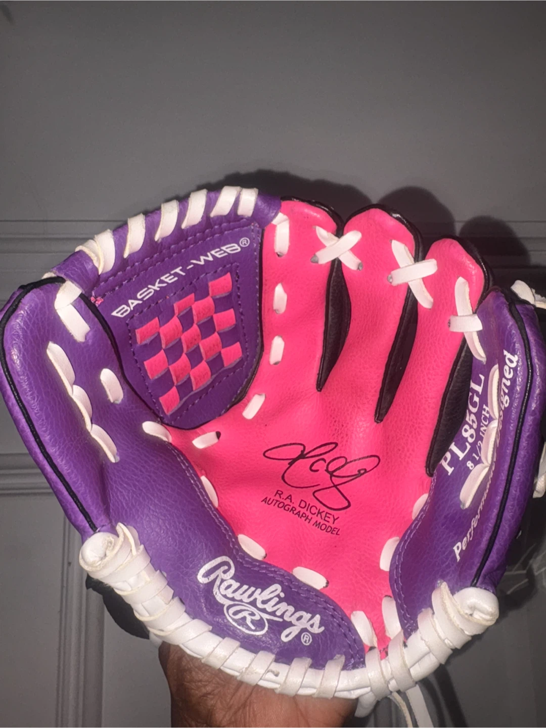 Rawlings R.A. Dickey Stamped Autograph Baseball Glove 8.5 Inch