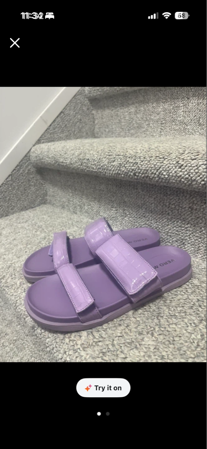 VERO MODA Purple Slides - Size 8,5