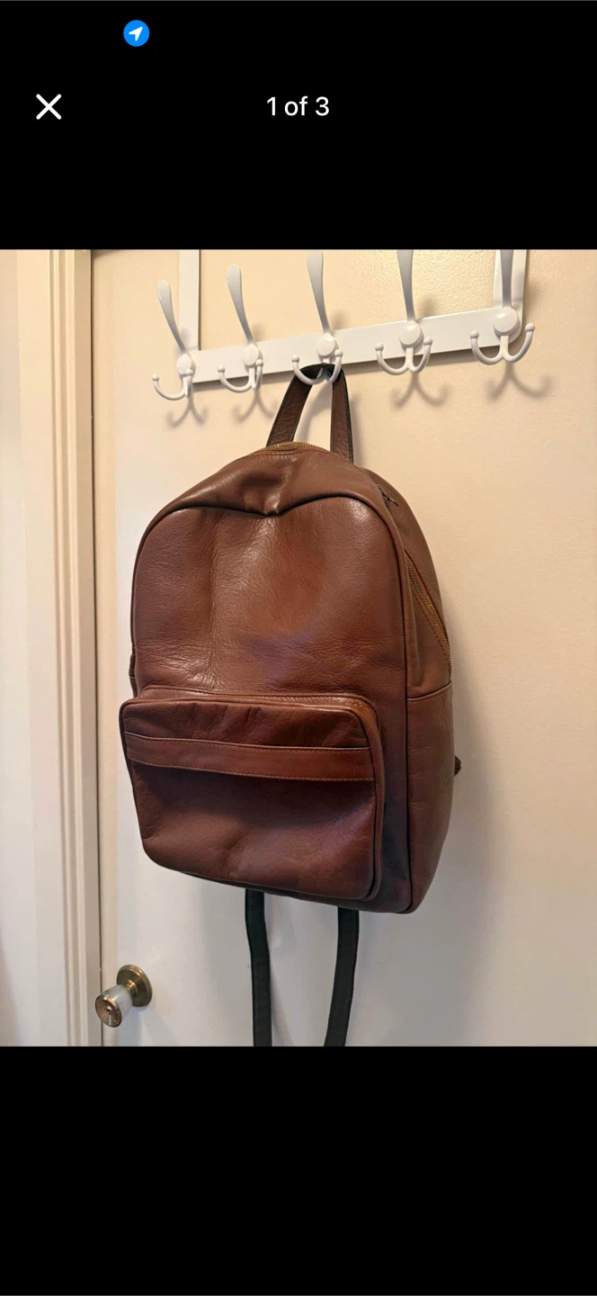 Handmade Brown Leather Laptop Backpack
