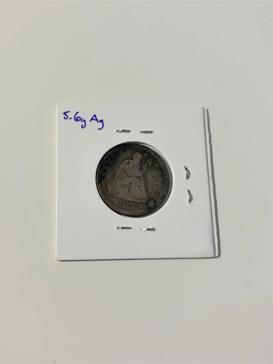 USA 1858 Quarter Dollar Seated Liberty Silver Coin - photo 2