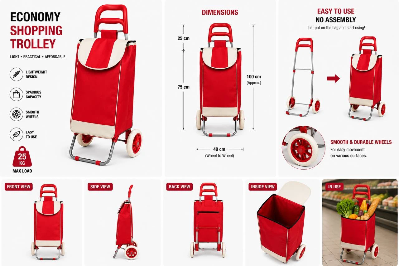 Economy Shopping Trolley - photo 3