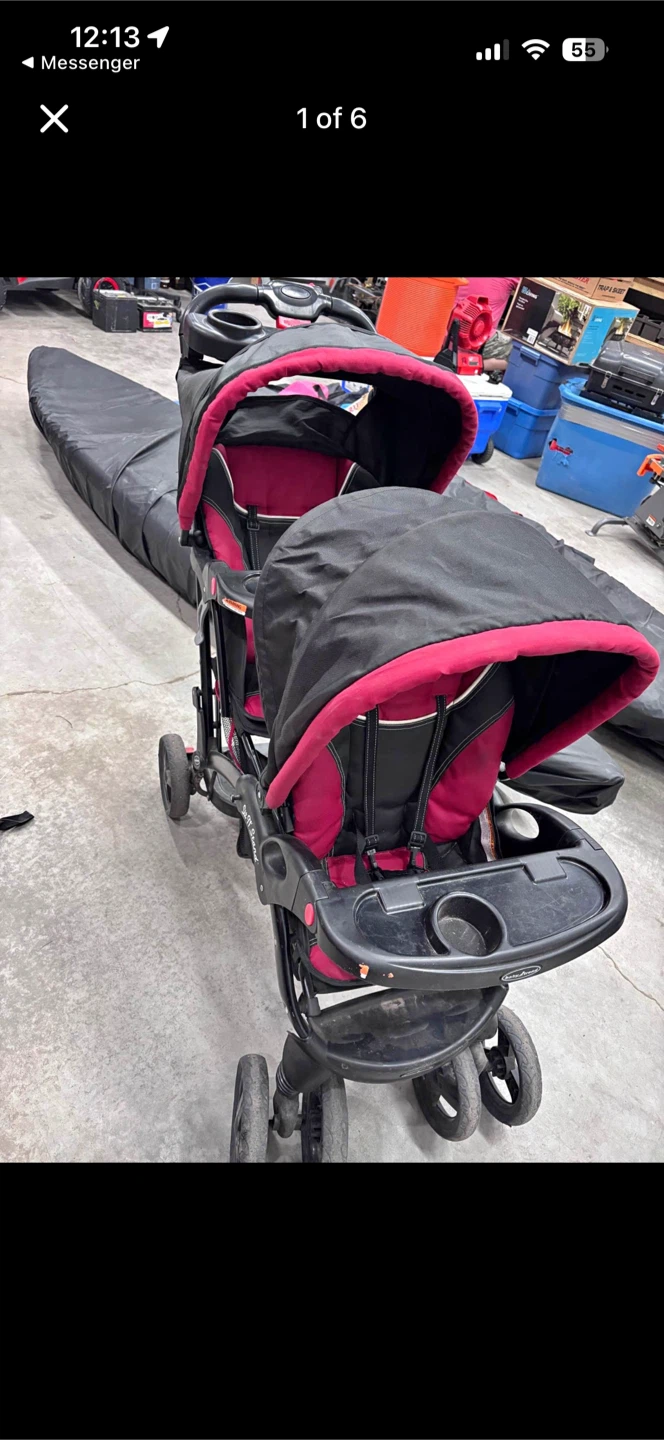 Sit and stand double stroller baby trend