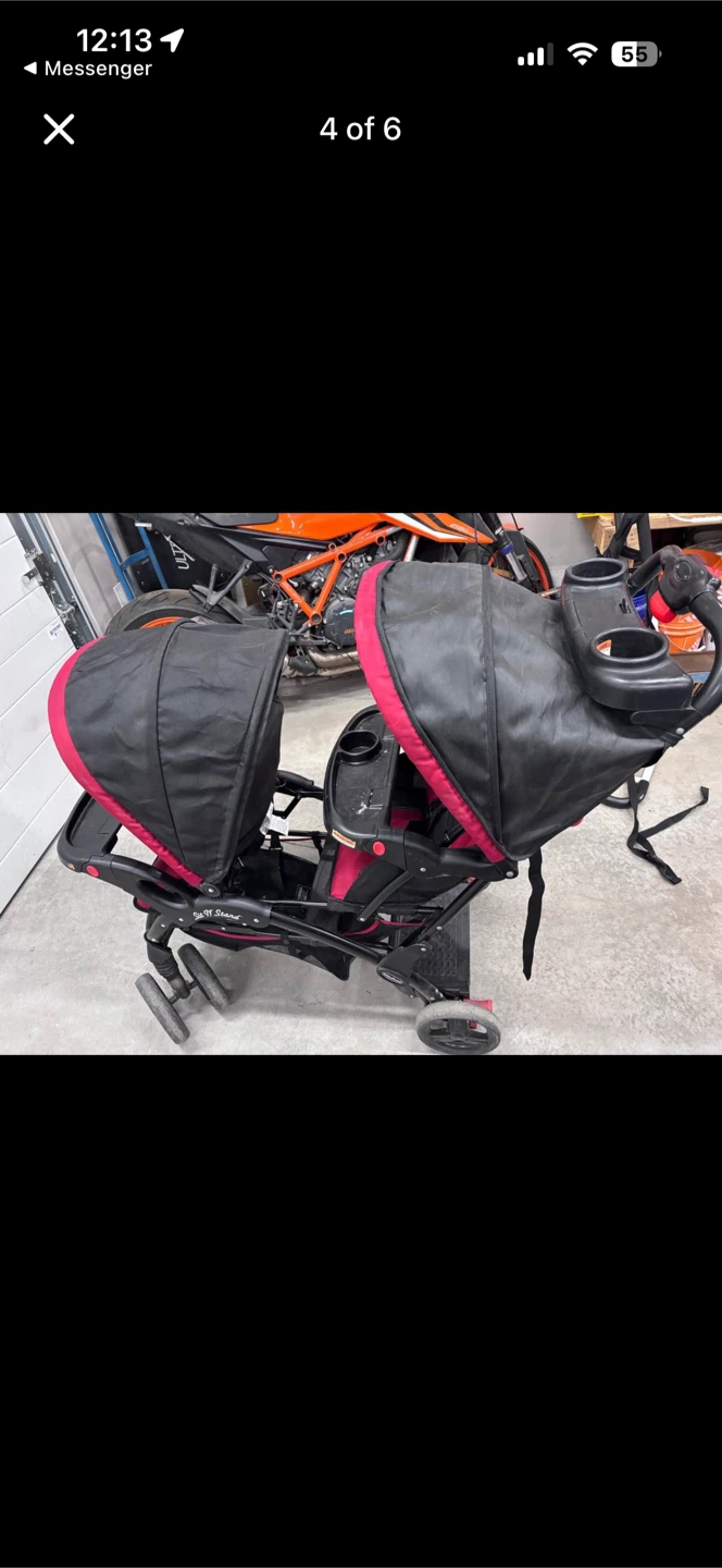 Sit and stand double stroller baby trend - photo 2