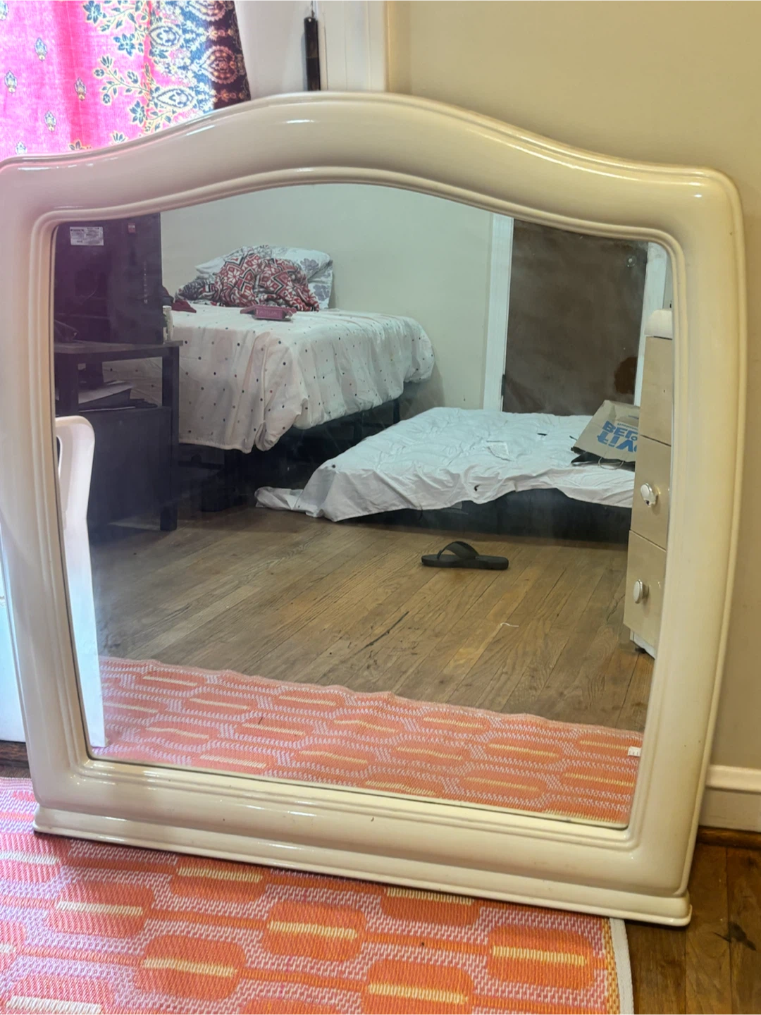 Cream Arch Top Vanity Mirror