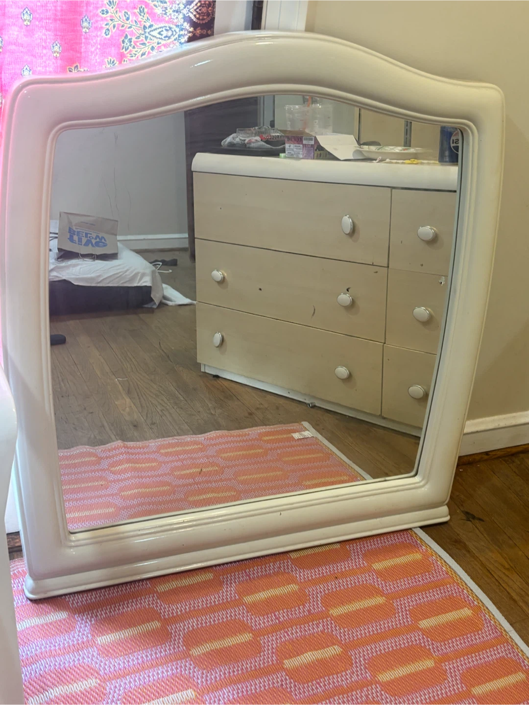 Cream Arch Top Vanity Mirror - photo 2