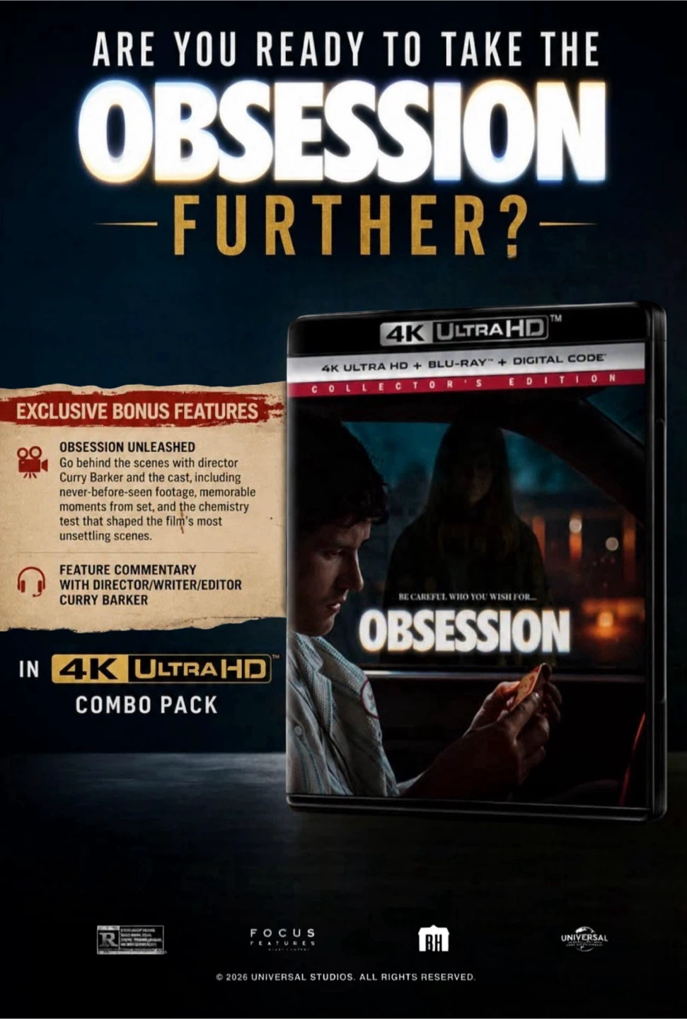 Obsession (Collector’s Edition) 4K UHD Blu-ray Combo Pack - photo 4