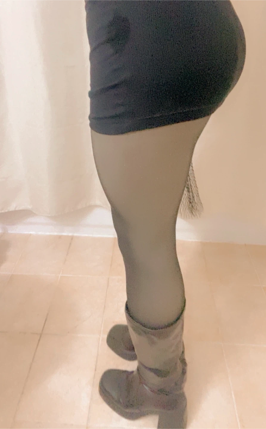 Black Platform Chunky Heel Boots