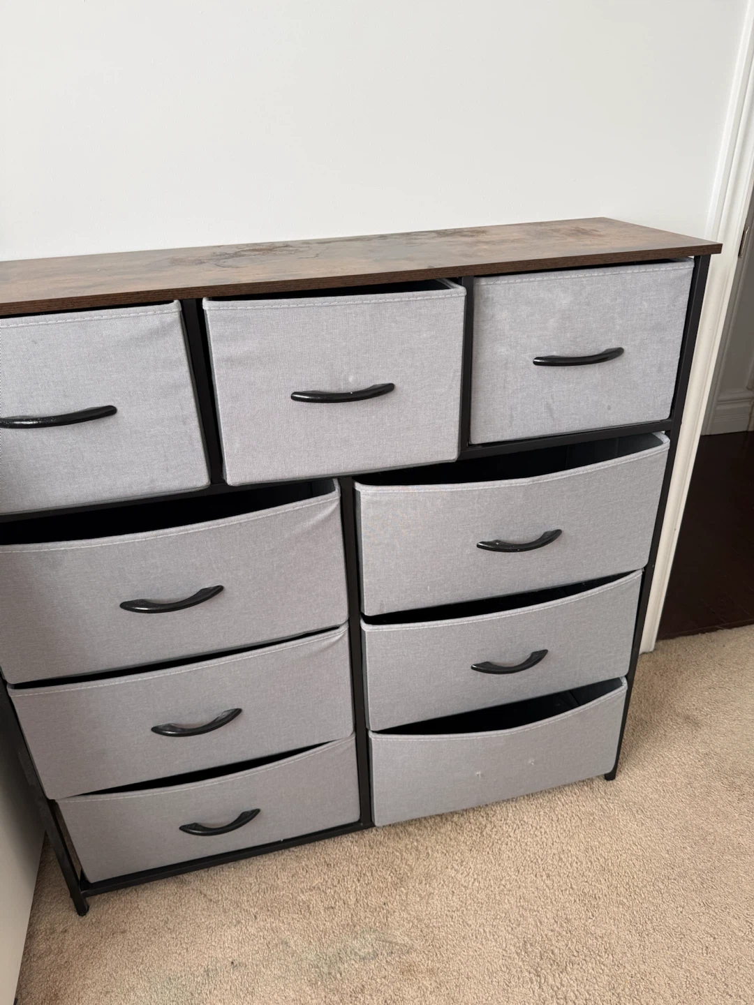 Fabric Dresser with Wood Top - photo 2