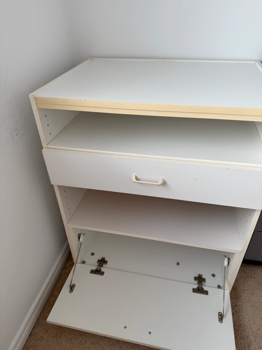 White Storage Unit with Drawers and Shelves - photo 3