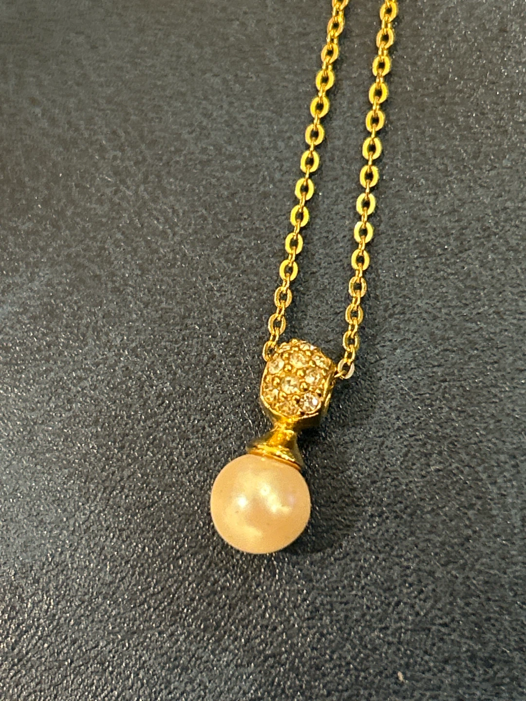 Gold - Tone Pearl Pendant Necklace