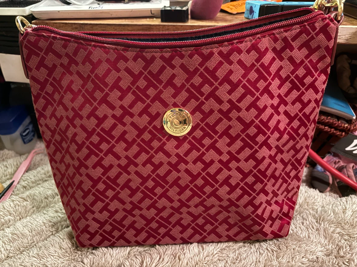 Tommy Hilfiger Red Monogram Clutch