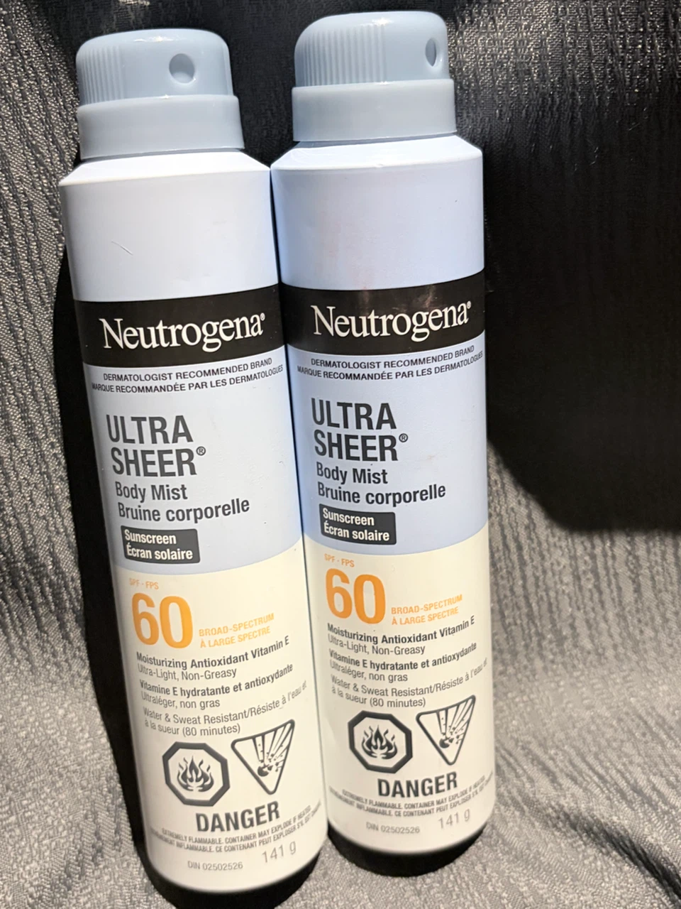 Neutrogena Ultra Sheer Body Mist SPF 60 Sunscreen (2x 141g)
