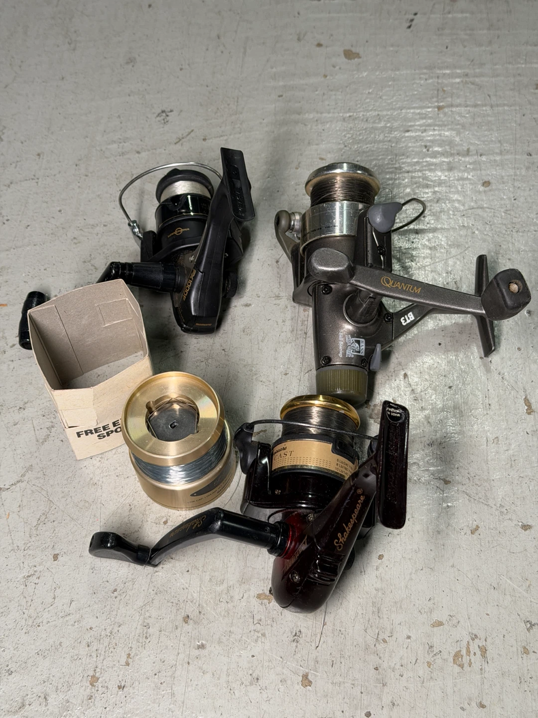 4 Fishing rods & 5 reels St. Croix, Shimano, Shakespeare & more
