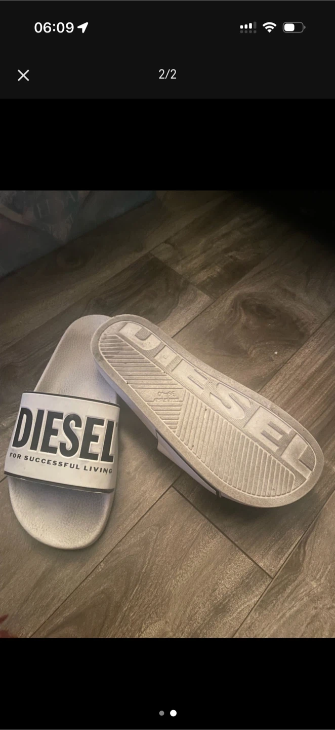 Italian Brand Diesel White Slides - photo 2