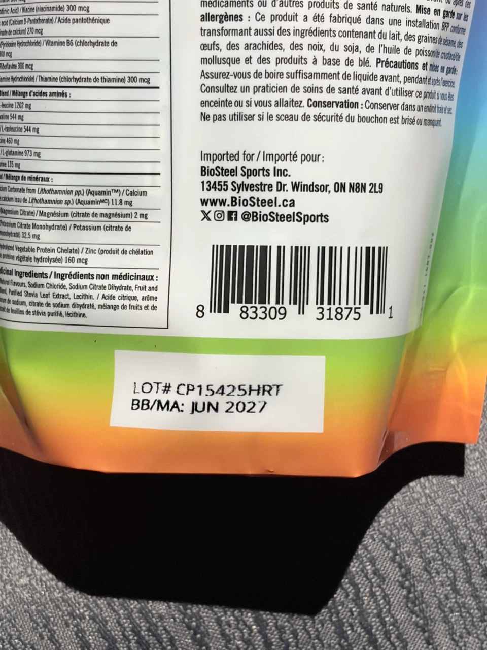 Biosteel Hydration Mix - Rainbow Twist - 16 Packets - photo 3